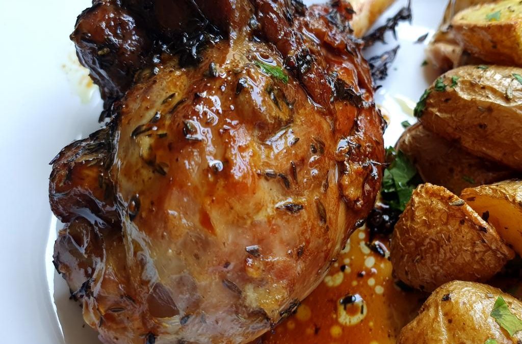 Souris d’agneau confite au four