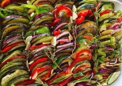 Légumes du sud confits au four