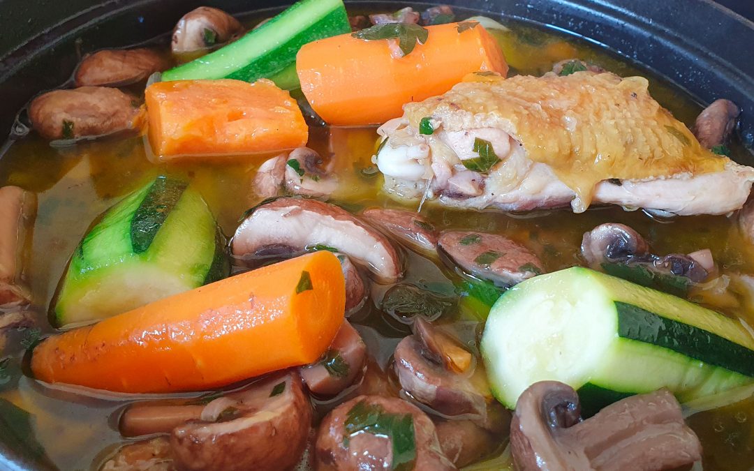 Poulet « bouillon » aux légumes