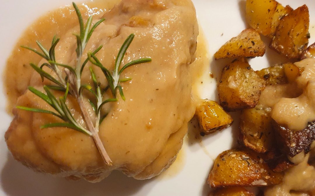 Poulet sauce oignons