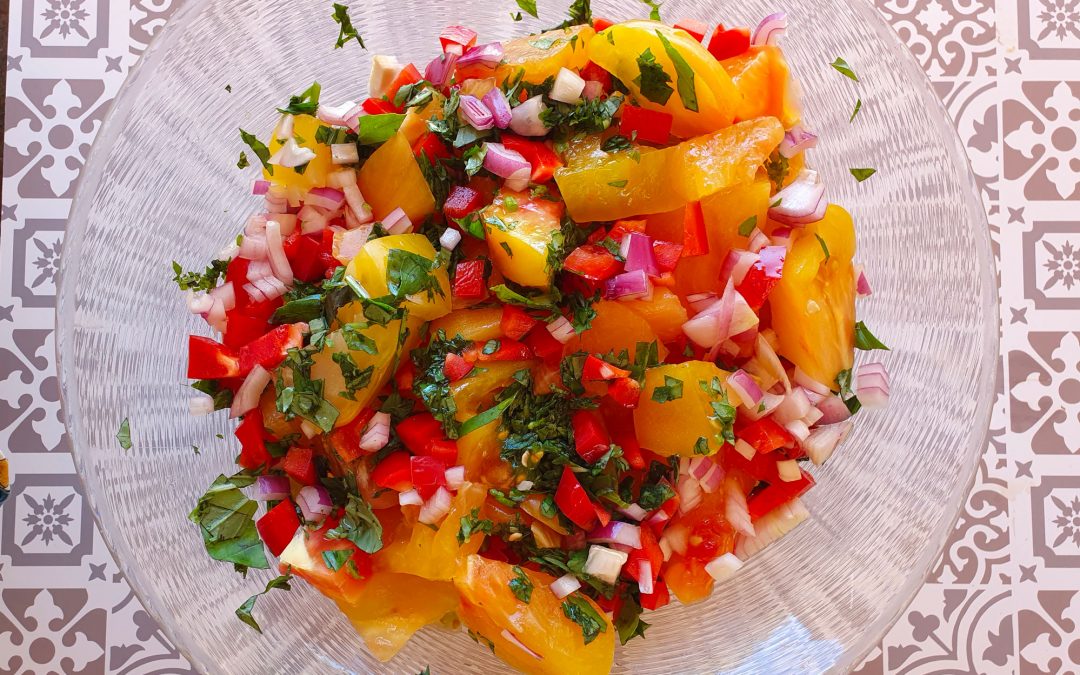 Salade de tomates à la sauce soja