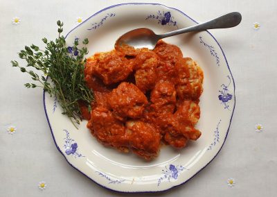 Lotte en sauce tomate et safran
