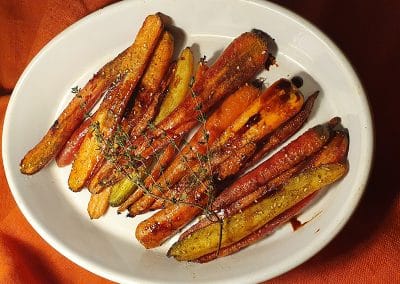 Carottes caramélisées au four