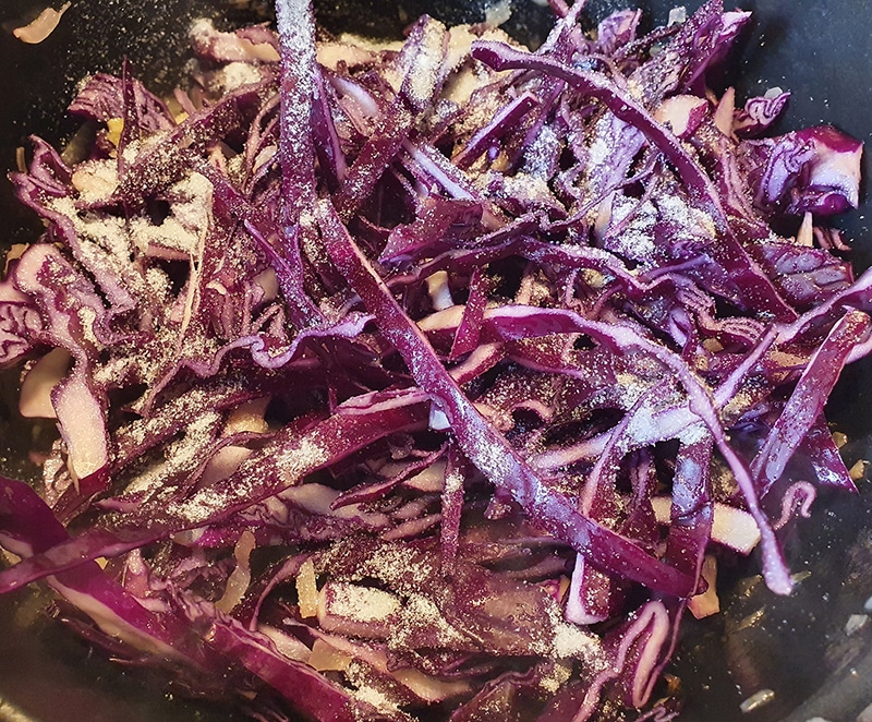 Chou rouge confit
